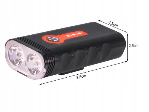 Verk 14481 Predné svetlo na bicykel LED CREE XM-L T6 x 2, IP65