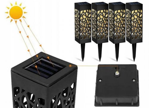 Verk 27103 Zahradní solární lampy se snímačem soumraku 4 ks
