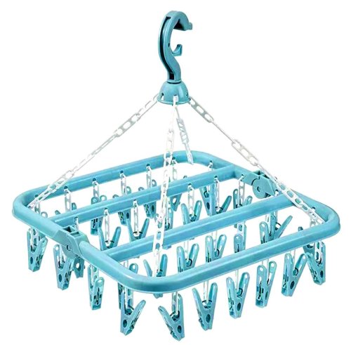 Verk 27155 Závěsný sušák, 32 kolíčků, modrý