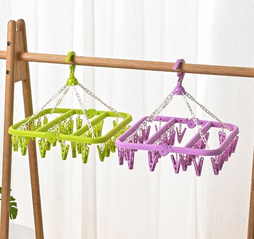 Verk 27155 Závěsný sušák, 32 kolíčků, modrý