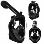 Trizand 23462 Celotvárová šnorchlovacia maska L/XL čierna