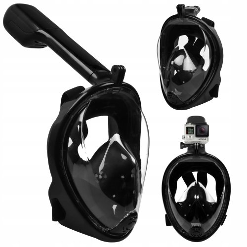 Trizand 23462 Celotvárová šnorchlovacia maska L/XL čierna