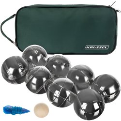 Kruzzel 22915 Petanque sada 8 gulí obal nylon 7,3 cm
