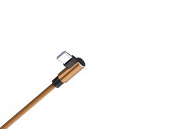 Verk 06308 USB Kabel -C, zahnuté konektory 1m hnědý