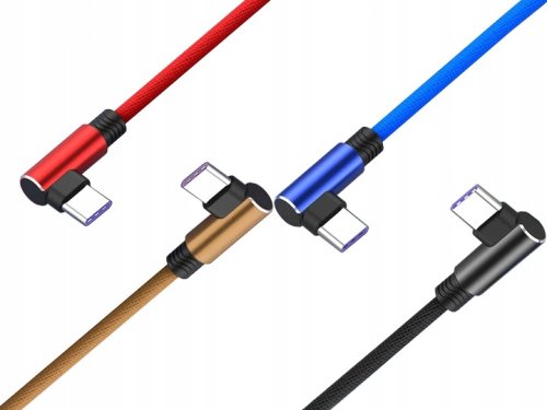 Verk 06308 USB Kábel -C, zahnuté konektory 1m hnedý