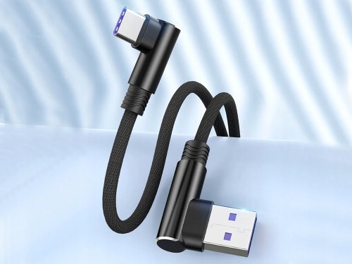 Verk 06308 USB Kábel -C, zahnuté konektory 1m hnedý