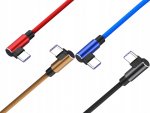Verk 06308 USB Kabel -C, zahnuté konektory 1m modrý