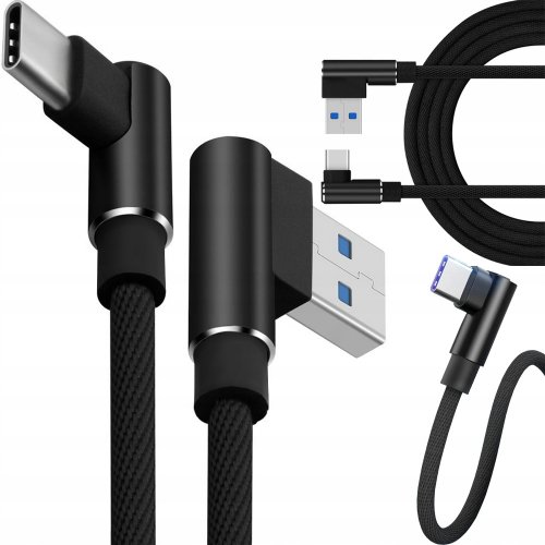 Verk 06308 USB Kabel -C, zahnuté konektory 1m modrý