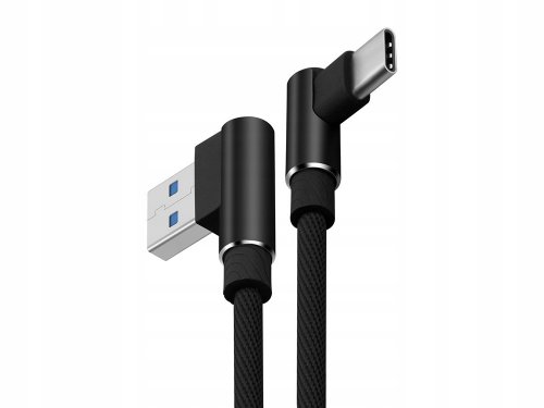 Verk 06308 USB Kabel -C, zahnuté konektory 1m modrý