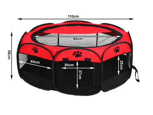 Verk 19441 Ohrádka pro psy 110 cm x 58 cm červená