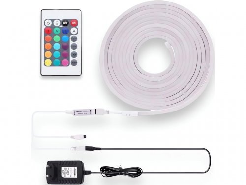 GGV LED pásek RGB NEON, 5 m s dálkovým ovládáním