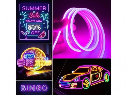 GGV LED pásek RGB NEON, 5 m s dálkovým ovládáním