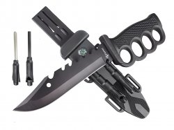 Foxter 2313 Taktický vojenský nůž s křesadlem 33 cm černý