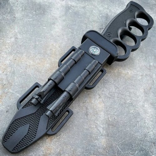 Foxter 2313 Taktický vojenský nůž s křesadlem 33 cm černý