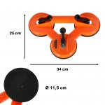 Wokin Madlo na prenášanie skla 3 x115 mm