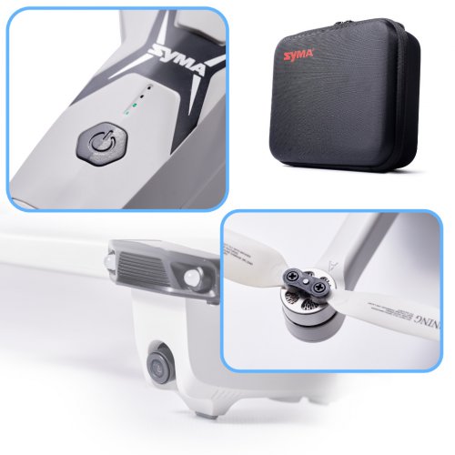 Syma Dron Z6PRO GPS 4K 5G Wifi FPV 2,4 GHz biely