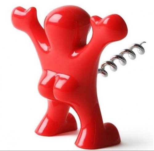 Master Vývrtka Šťastný muž červená