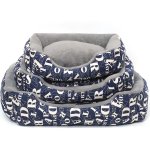 Nuxie XT1571 Sada pelechov pre psa/mačku XL/XXL modrá s listami