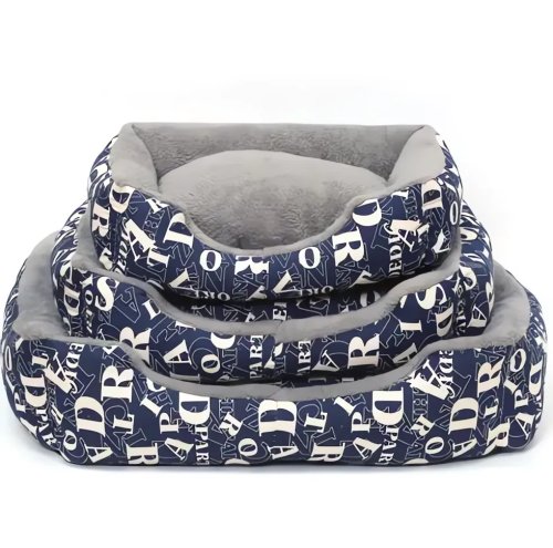 Nuxie XT1571 Sada pelechov pre psa/mačku XL/XXL modrá s listami