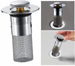 Pronett XJ5129 Univerzální zátka do dřezu stříbrná