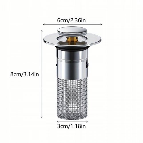 Pronett XJ5129 Univerzální zátka do dřezu stříbrná