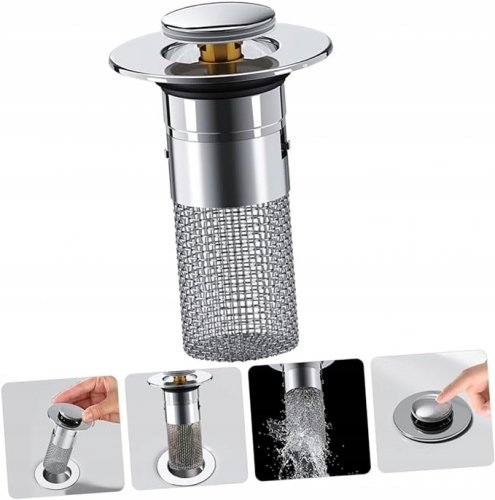 Pronett XJ5129 Univerzální zátka do dřezu stříbrná