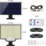 Pronett XJ5100 Solární venkovní 106 LED COB osvětlení, IP65, pohybový senzor