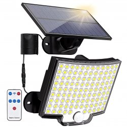 Pronett XJ5100 Solární venkovní 106 LED COB osvětlení, IP65, pohybový senzor