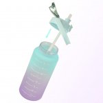 KIK KX4667 Fľaša na vodu s denným pitným režimom 2000 ml modrofialová