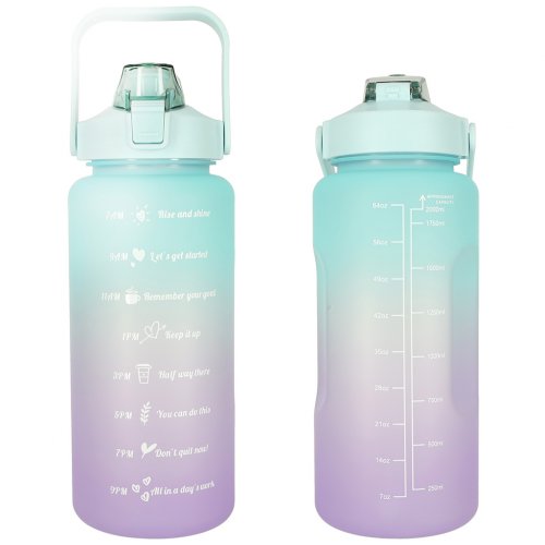 KIK KX4667 Láhev na vodu s denním pitným režimem 2000 ml modrofialová