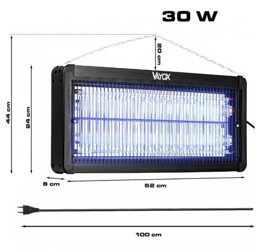 KIK KX4420 Elektrický lapač hmyzu UV, 30 W