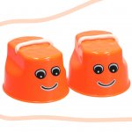 KIK KX7532 Detské chodúle plast 10 x 5,5 x 6cm 2 ks oranžové