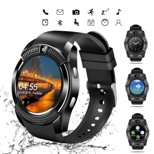 Verk 06326 Chytré hodinky SMART WATCH V8 čierna
