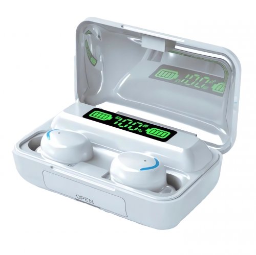 AFF 3770 Bezdrátová sluchátka F9 TWS Bluetooth 5.0 - Powerbanka černá