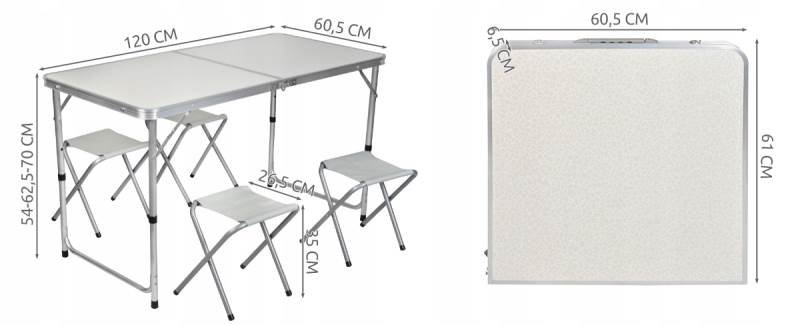 Trizand 23238 Skládací kempingový set pro 4 osoby