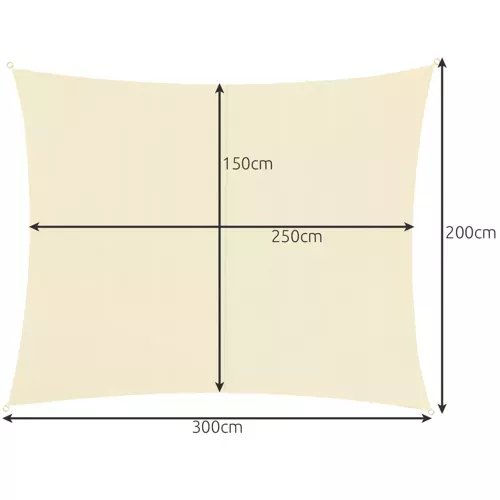 Gardlov 23163 Plachta proti slunci 3 x 2 m béžová
