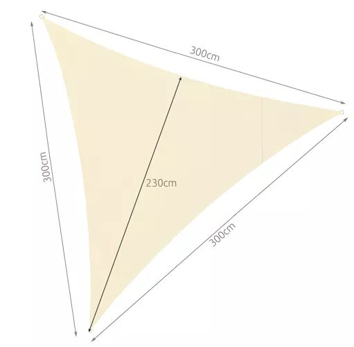 Gardlov 23146 Plachta proti slnku 3 x 3 x 3 m béžová