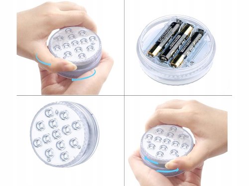 Verk Vodotesné LED RGB osvetlenie s diaľkovým ovládačom