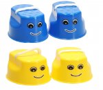 KIK KX6174 Dětské chůdy plast 16 x 11,5 x 6,5 cm ,1 pár zelené, 1 pár červené