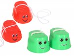 KIK KX6174 Dětské chůdy plast 16 x 11,5 x 6,5 cm ,1 pár zelené, 1 pár červené