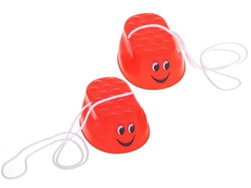 KIK KX6174 Dětské chůdy plast 16 x 11,5 x 6,5 cm ,1 pár zelené, 1 pár červené