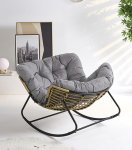 Gordon G505 Hojdacie kreslo s podnožkou na nohy, čiernosivá