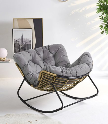 Gordon G505 Hojdacie kreslo s podnožkou na nohy, čiernosivá