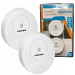 GRUNDIG Alarm proti vlámaniu, dverný a okenný senzor 2 ks