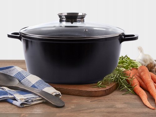 KingStyle Hrnec s poklicí s nepřilnavým povrchem 7,8 l černý