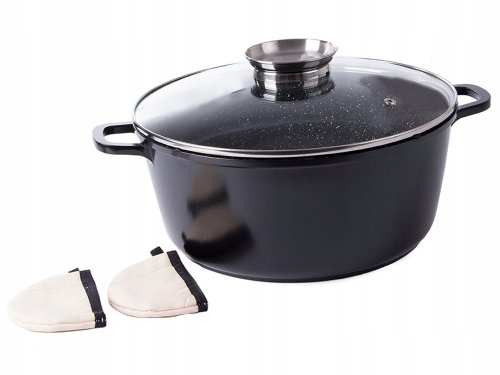 KingStyle Hrnec s poklicí s nepřilnavým povrchem 7,8 l černý