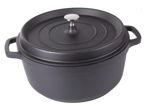KingStyle Hrniec s pokrievkou s nepriľnavým povrchom 6,6 l čierny
