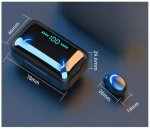 Gordon G481 Bezdrátová sluchátka F9 TWS Bluetooth 5.0 - Powerbanka