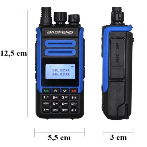 Baofeng BF-H7 HT Vysielačka 10 W, 7,4 V, 2200mAh, 1 ks modročierna