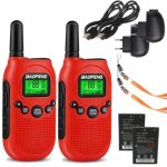 Baofeng BF-T6 Vysielačky 1500mAh 4,2V, 2 ks žltá